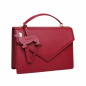 Preview: Handle Bag with shoulder strap made of calfskin wine red